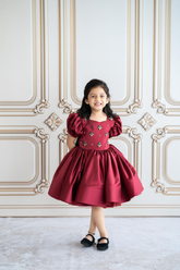 Maroon crystal dress